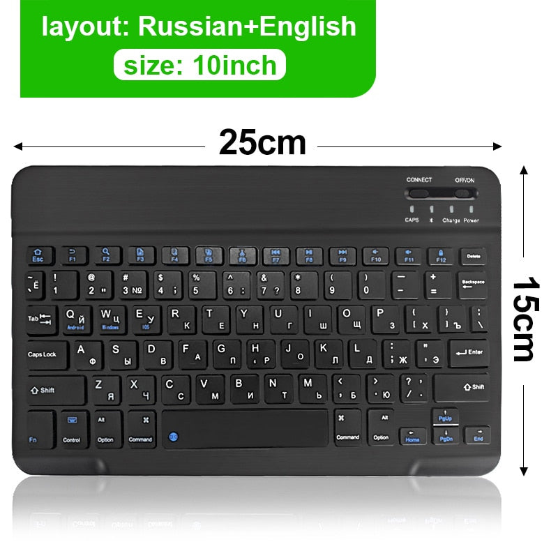 Mini Wireless Keyboard Bluetooth Keyboard For ipad Phone Tablet Russian Spainish Rechargeable keyboard For Android ios Windows