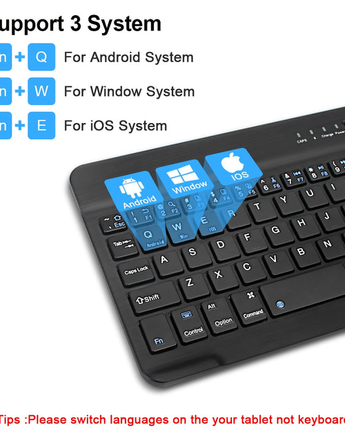 Load image into Gallery viewer, Mini Wireless Keyboard Bluetooth Keyboard For ipad Phone Tablet Russian Spainish Rechargeable keyboard For Android ios Windows
