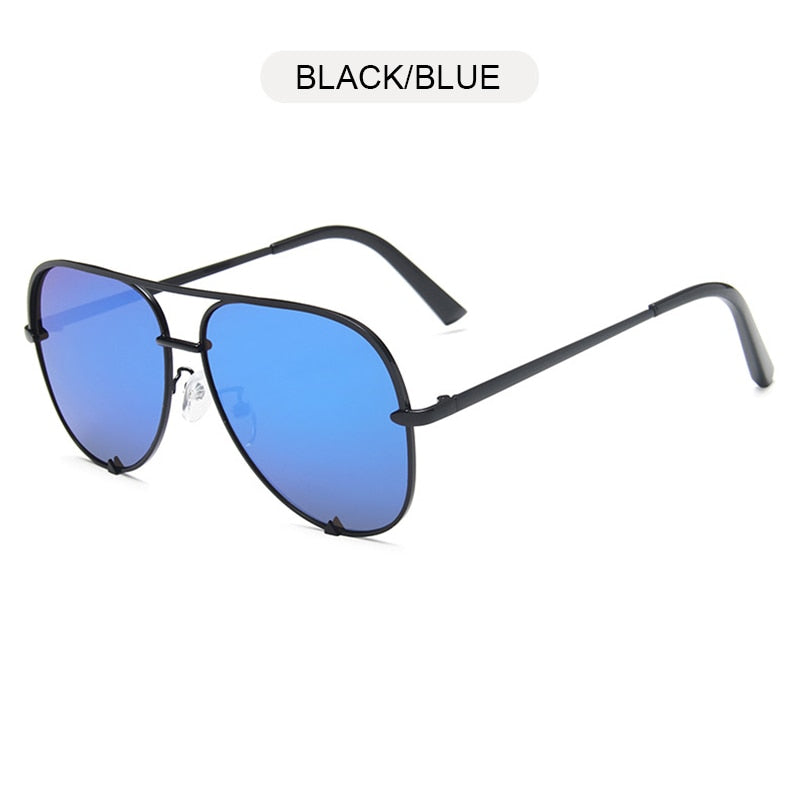 Sunglasses Women Fashion Alloy Pilot Sun Glasses Men Gradient Lens Driving Shades Ladies UV400