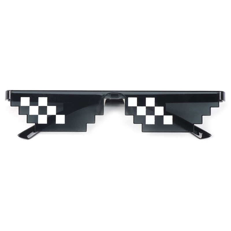 Thug Life Glasses Deal With It Glasses Pixel Women Men Black Mosaic Sunglasses Kid Toys