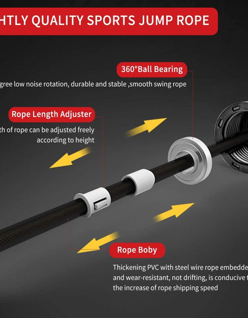 Load image into Gallery viewer, Jump Rope Sports PVC Bearing Jump Ropes Crossfit with Anti-Slip Handle Adjustable Wire Skipping Home Indoor Fitness Springtouw
