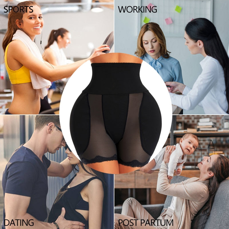 Shapewear Padded Hip Butt Lifter Panties High Waist Trainer for Women Tummy Control Body Shaper Hip Enhancer Thigh Slim