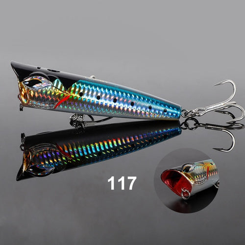 Load image into Gallery viewer, 1pc 190mm 129g Topwater Popper Fishing Lures Bubble Jet Popper Bait Wobblers for GT Tuna Sea Fishing Lure
