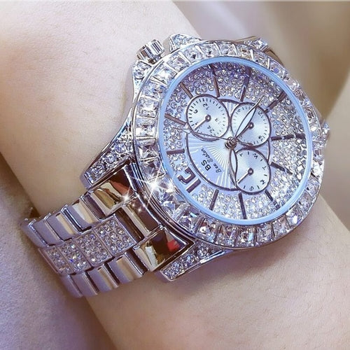 Load image into Gallery viewer, 2023 Women Watches Quartz Diamond Luxury Watch Fashion Top Brand Wristwatch Fashion Watch Ladies Crystal Jewelry Rose Gold Watch
