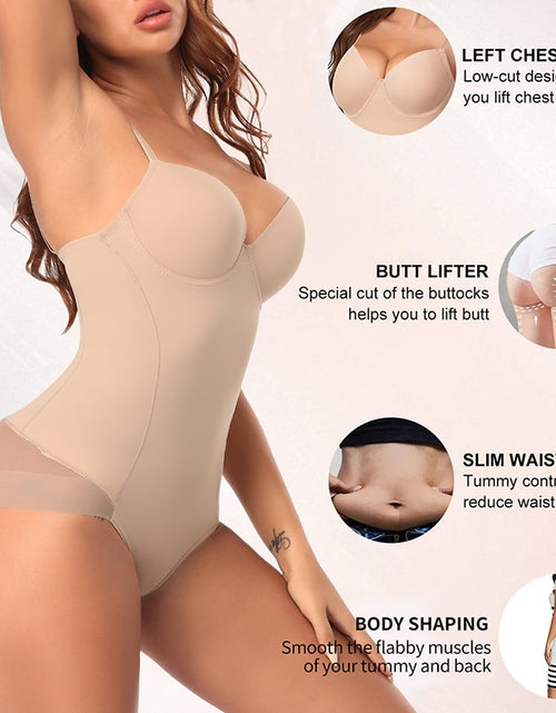 Load image into Gallery viewer, Body Shapewear Bodysuit With Cup Compression Shapers For Women Belly Sheath Waist Trainer Reductive Slimming Underwear Corset
