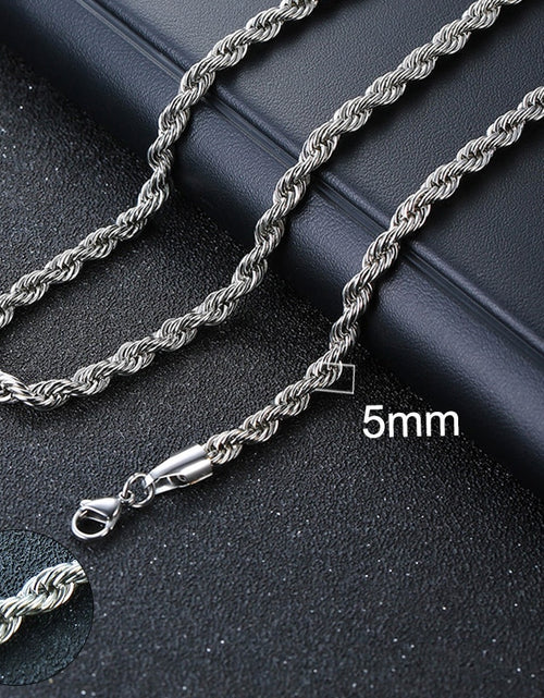 Load image into Gallery viewer, Cuban Chain Necklace for Men Women, Basic Punk Stainless Steel Curb Link Chain Chokers,Vintage Gold Tone Solid Metal Collar
