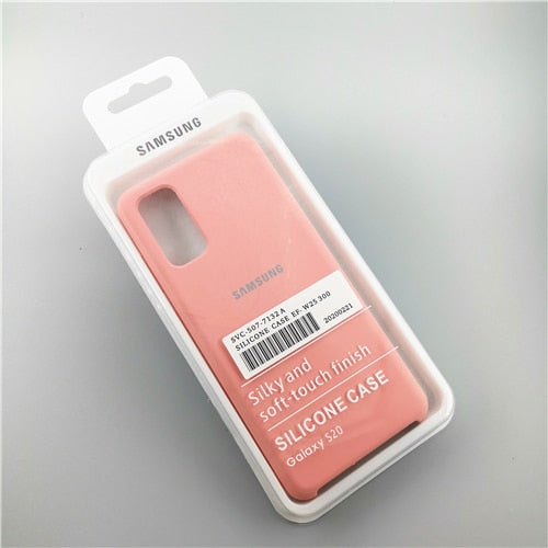 Samsung S20 Plus Ultra 5G Silicone Cover Original Liquid Silicone Case Shell For Galaxy S20+ S20U S20FE Back Cover With Box