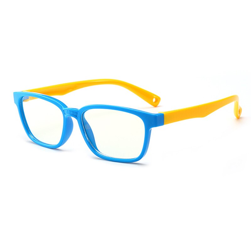 Children Bendable Silicone Anti-blue Light Glasses Flexible One-piece Safe Eyeglasses Plain Mirror Goggles Eyewear Frame