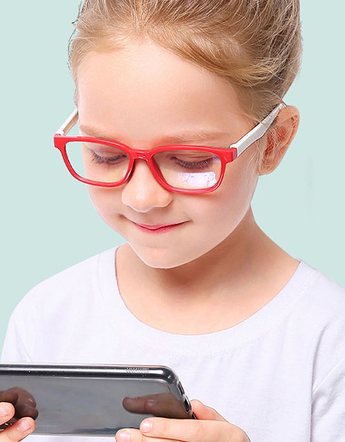 Load image into Gallery viewer, Children Bendable Silicone Anti-blue Light Glasses Flexible One-piece Safe Eyeglasses Plain Mirror Goggles Eyewear Frame
