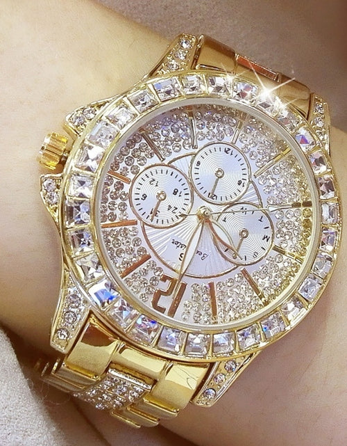 Load image into Gallery viewer, 2023 Women Watches Quartz Diamond Luxury Watch Fashion Top Brand Wristwatch Fashion Watch Ladies Crystal Jewelry Rose Gold Watch
