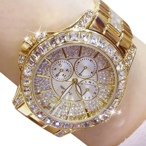 Load image into Gallery viewer, 2023 Women Watches Quartz Diamond Luxury Watch Fashion Top Brand Wristwatch Fashion Watch Ladies Crystal Jewelry Rose Gold Watch
