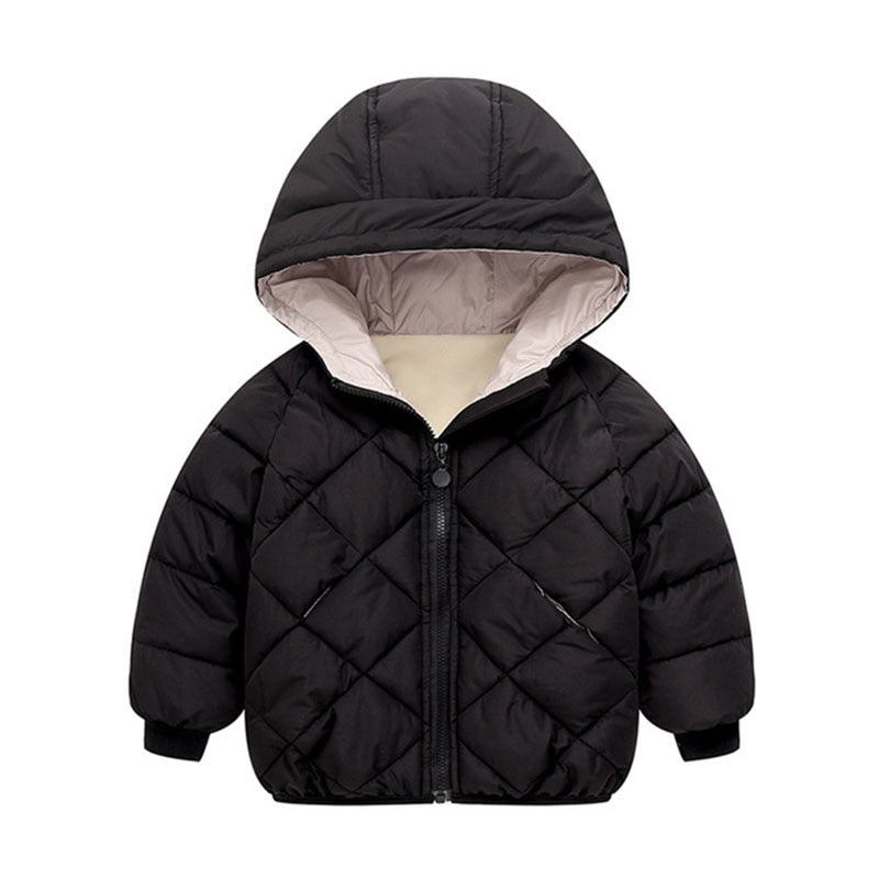 Autumn Winter New Children Down  Jacket Boys Girls Fashion Thick Warm Jacket Baby Hooded Warm Outwear Kids Cotton Coat 2-7 Year