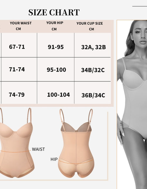 Load image into Gallery viewer, Body Shapewear Bodysuit With Cup Compression Shapers For Women Belly Sheath Waist Trainer Reductive Slimming Underwear Corset
