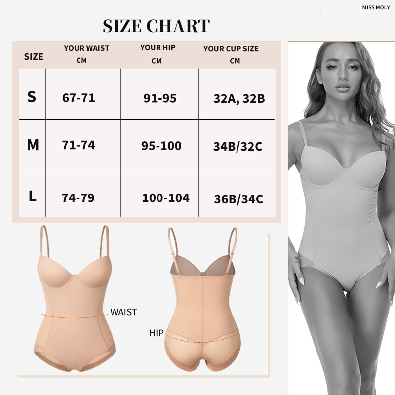 Body Shapewear Bodysuit With Cup Compression Shapers For Women Belly Sheath Waist Trainer Reductive Slimming Underwear Corset