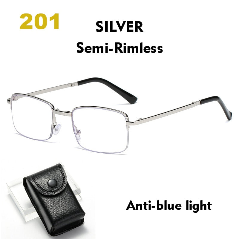 Folding Glasses for Elderly Anti Blue Light Reading Glasses Men Progressive Multifocal Reading Glasses Women Presbyopia