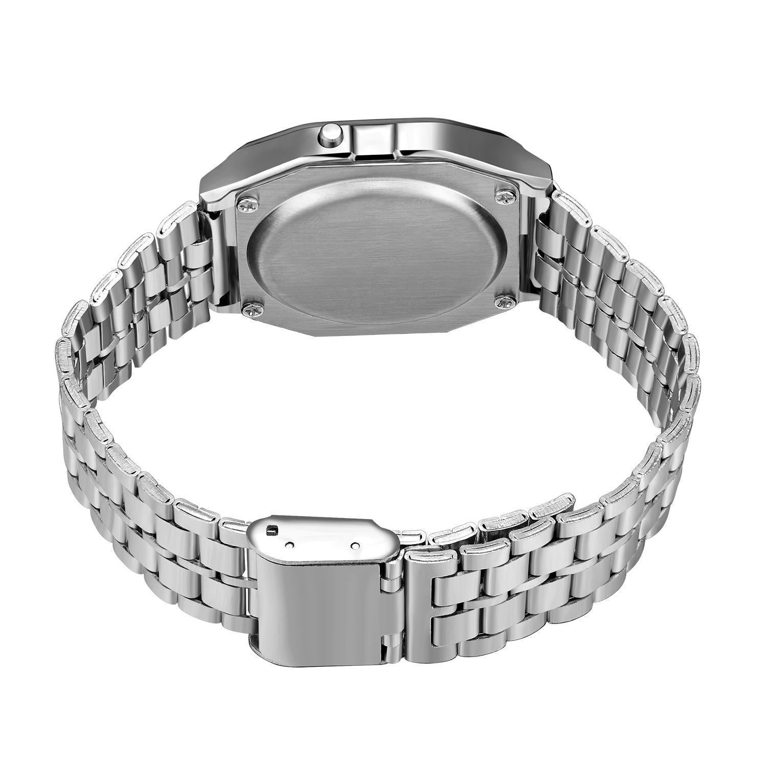 Steel Strap Watches Women Watch Men Business Clock Multifunction LED Digtal Sports Wrist Watch Electronic Clock