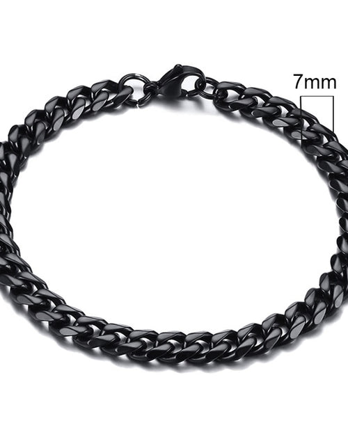 Load image into Gallery viewer, 3-11mm Chunky Miami Curb Chain Bracelet for Men, Stainless Steel Cuban Link Chain Wristband Classic Punk Heavy Male Jewelry
