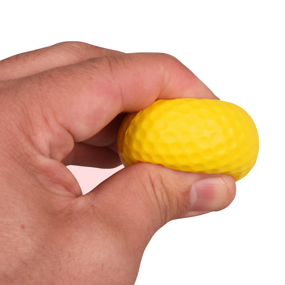 10pcs/pack Soft Indoor Practice PU Yellow Golf Balls Training Aid H8876 Free Shipping Drop Shipping Wholesale