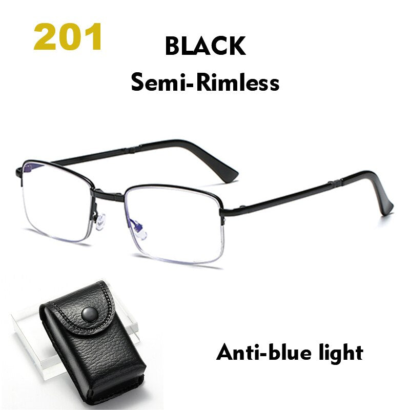 Folding Glasses for Elderly Anti Blue Light Reading Glasses Men Progressive Multifocal Reading Glasses Women Presbyopia