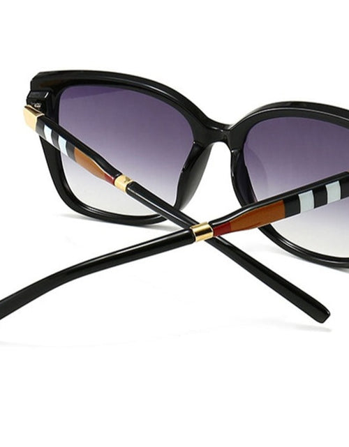 Load image into Gallery viewer, 46305 Vintage Square Cat Eye Stripe Sunglasses Men Women Optical Fashion Computer Glasses
