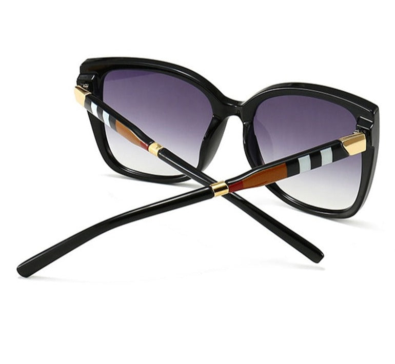 46305 Vintage Square Cat Eye Stripe Sunglasses Men Women Optical Fashion Computer Glasses