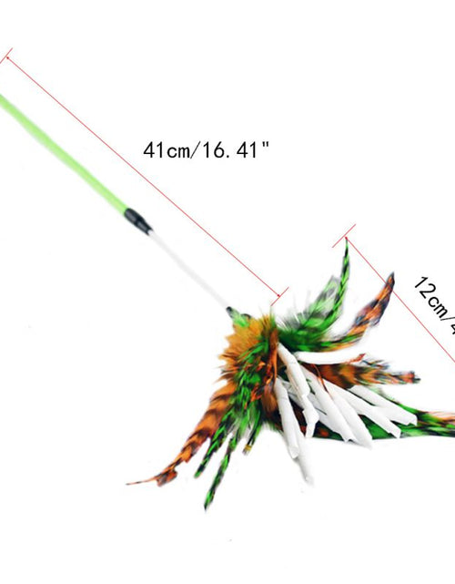 Load image into Gallery viewer, Interactive Cat Toy Funny Simulation Feather Bird with Bell Cat Stick Toy for Kitten Playing Teaser Wand Toy Cat Supplies
