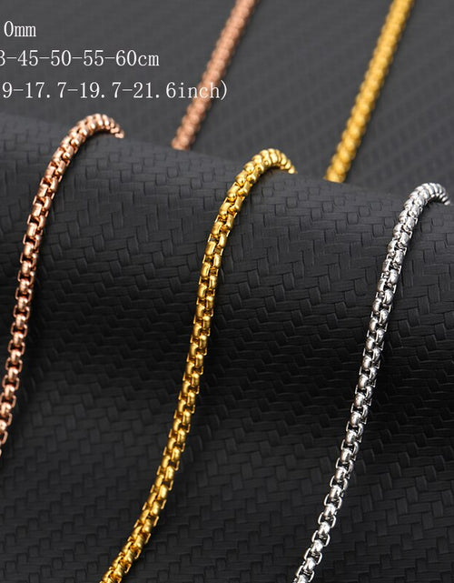 Load image into Gallery viewer, Stainless Steel Necklace for Men Women Curb Cuban Link Chain Chokers Vintage Gold Golor Chains Christmas Gift
