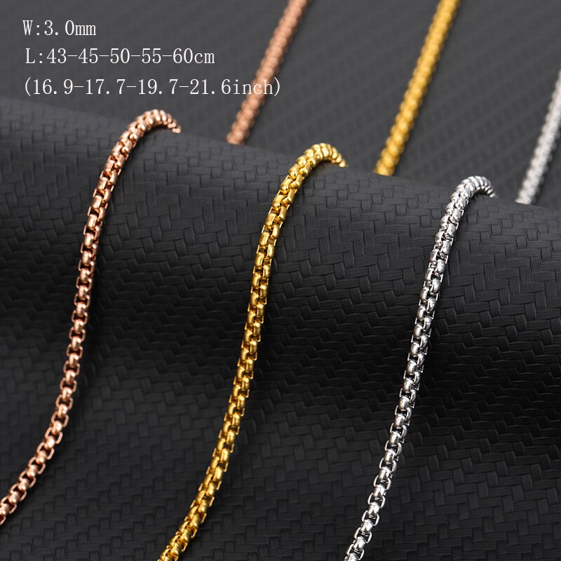 Stainless Steel Necklace for Men Women Curb Cuban Link Chain Chokers Vintage Gold Golor Chains Christmas Gift