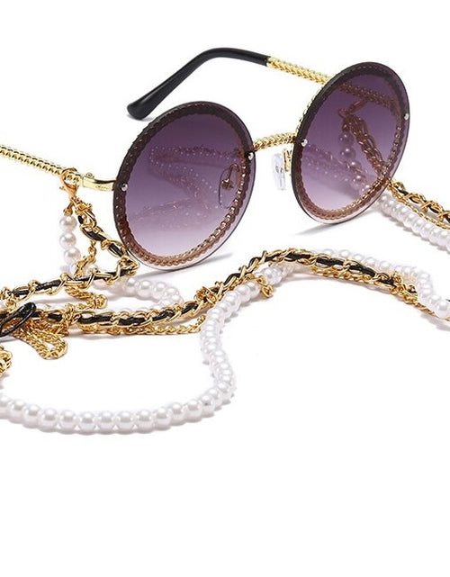 Load image into Gallery viewer, White Pearl Sunglasses Chain Women Lanyard with Strap Eye Glasses Accessories for lady (only chain no glasses)
