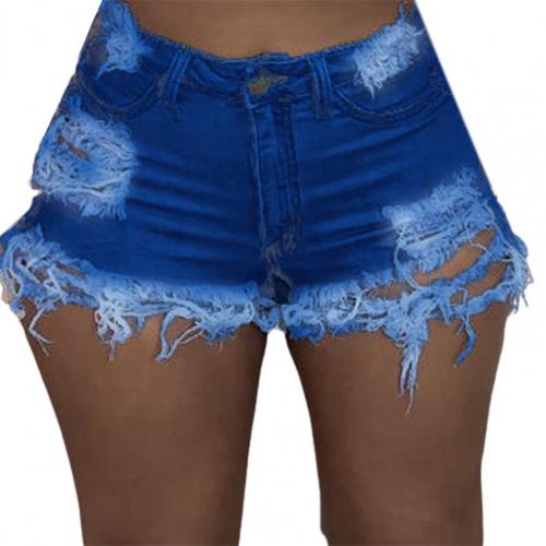 Load image into Gallery viewer, Sexy High Waist Ladies Denim Shorts 2021 Summer New Women&#39;s Ripped Hollow Out Hole Streetwear Plus Size Shorts Jeans
