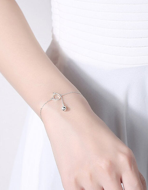 Load image into Gallery viewer, Korean Simple Design Cat Bell Pendant Bracelet Elegant Women&#39;s Wedding Party Silver Color Bracelet Charming Girl Jewelry Gift
