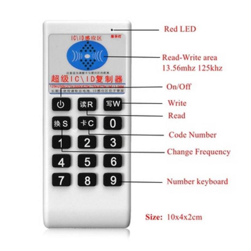 Handheld Frequency 125Khz-13.56MHZ Copier Duplicator Cloner RFID NFC IC Card Reader &amp; Writer Access Tag Duplicator 5577 Card