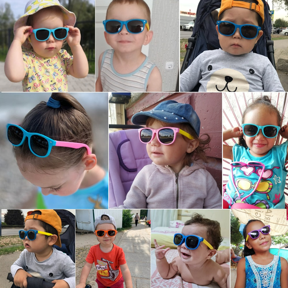 Kids Polarized Sunglasses TR90 Boys Girls Sun Glasses Silicone Safety Glasses Gift For Children Baby UV400 Eyewear