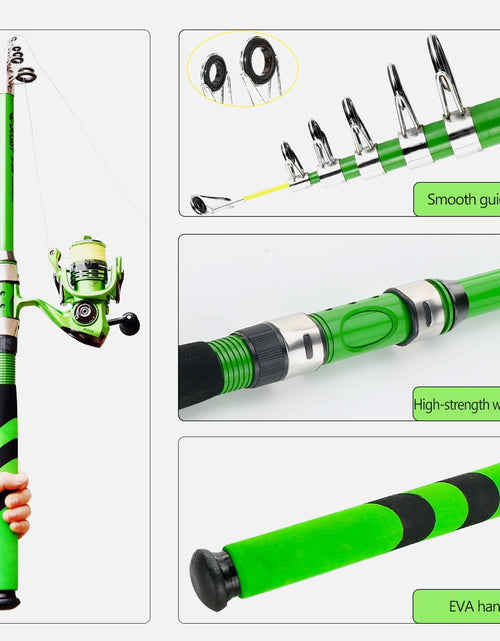 Load image into Gallery viewer, Carbon Fiber Telescopic Carp Pesca Sea Fishing Rod Pole Portable Spinning Travel Ultralight 2.1M 2.4M 2.7M 3.0M 2020 NEW
