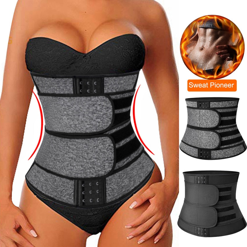 Shapewear Neoprene Sauna Waist Trainer Corset Sweat Belt for Women Weight Loss Compression Trimmer Workout Fitness