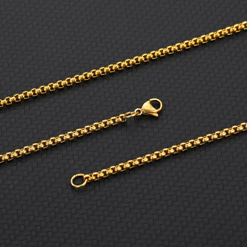 Gold  Color Chain Necklace for Women Stainless Steel Link Choker Necklace Aesthetic Jewerly Collares Mujer Wholesale