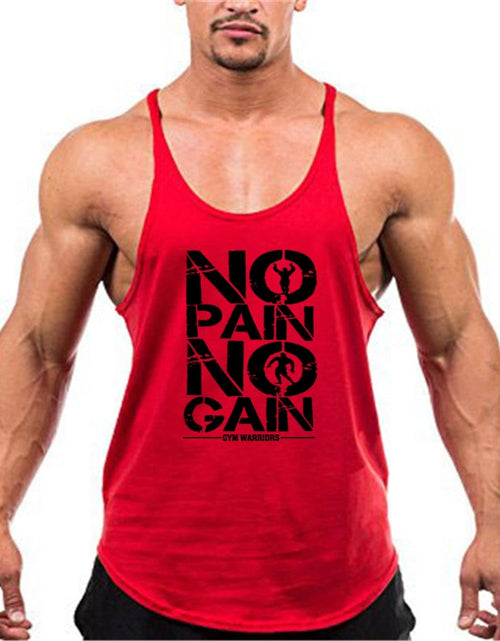 Load image into Gallery viewer, Gym Stringer Tank Top Men Bodybuilding Clothing Cotton Sleeveless Shirt Man Fitness Vest Singlet Sportwear Workout Tanktop
