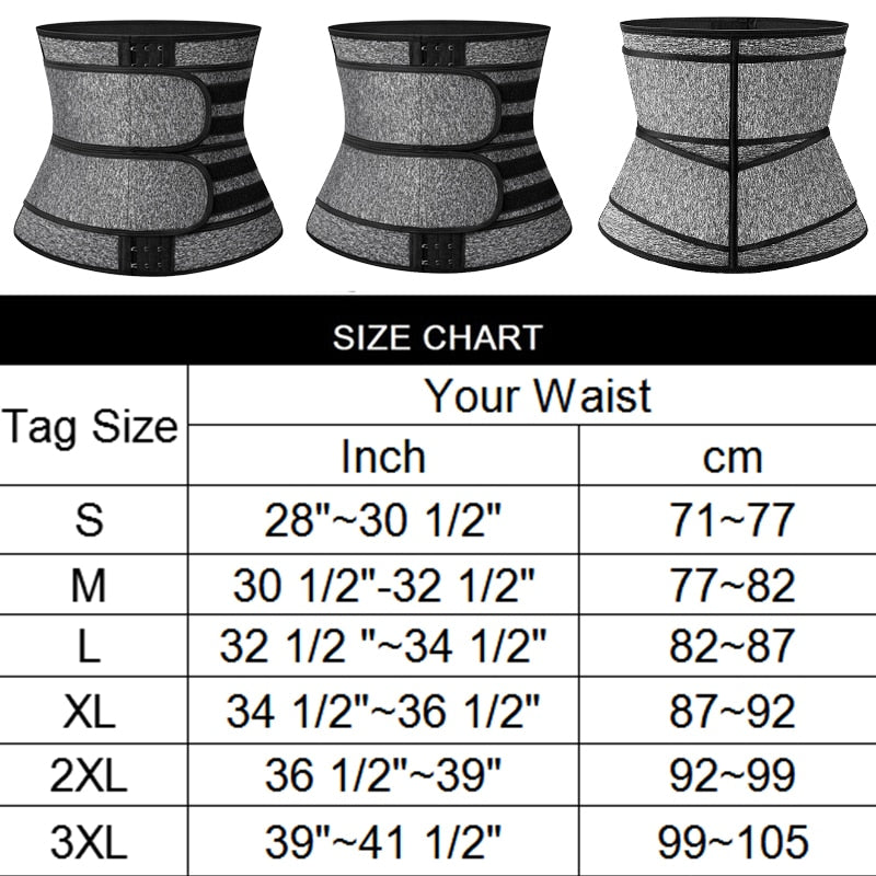 Shapewear Neoprene Sauna Waist Trainer Corset Sweat Belt for Women Weight Loss Compression Trimmer Workout Fitness