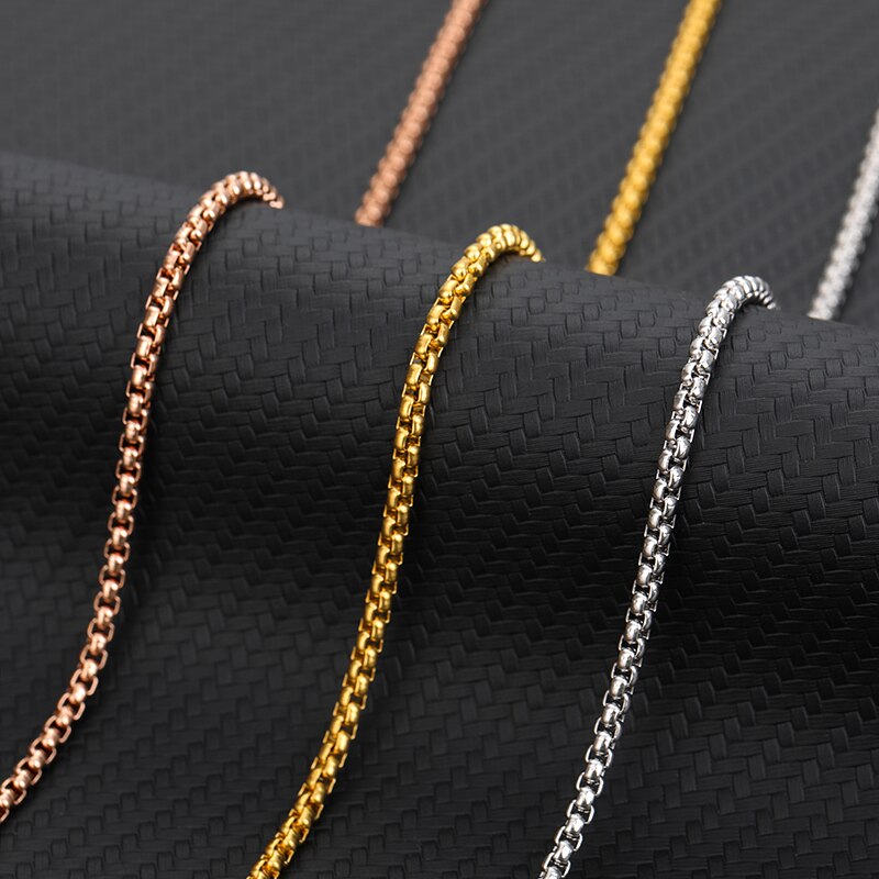 Gold  Color Chain Necklace for Women Stainless Steel Link Choker Necklace Aesthetic Jewerly Collares Mujer Wholesale