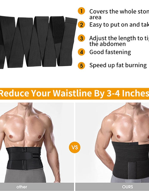 Load image into Gallery viewer, Men Waist Trainer Abdomen Body Shaper High Compression Modeling Strap Slimming Belly Belt Fitness Cincher Sweat Wraps Shapewear
