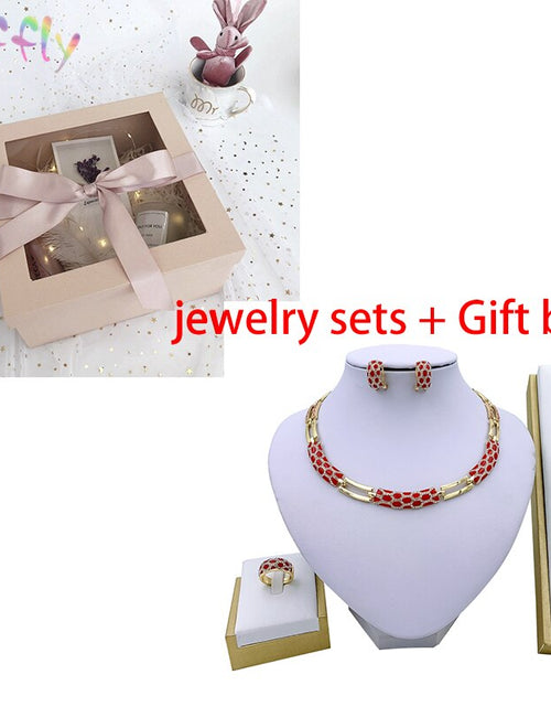 Load image into Gallery viewer, Dubai Costume Jewelry Sets for Women Luxury Bridal Nigerian Wedding African Beads Jewelry Set New Design
