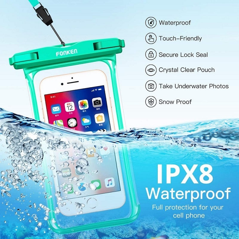 Waterproof Phone Case For Iphone Samsung Xiaomi Swimming Dry Bag Underwater Case Water Proof Bag Mobile Phone Coque Cover