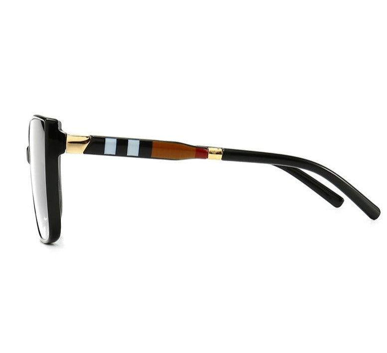 46305 Vintage Square Cat Eye Stripe Sunglasses Men Women Optical Fashion Computer Glasses