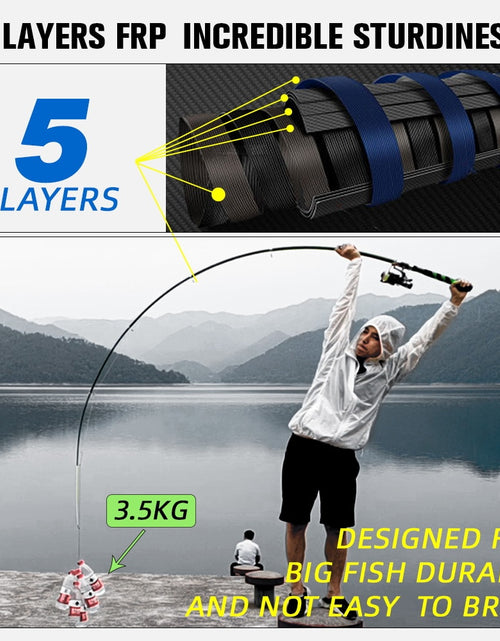 Load image into Gallery viewer, Carbon Fiber Telescopic Carp Pesca Sea Fishing Rod Pole Portable Spinning Travel Ultralight 2.1M 2.4M 2.7M 3.0M 2020 NEW
