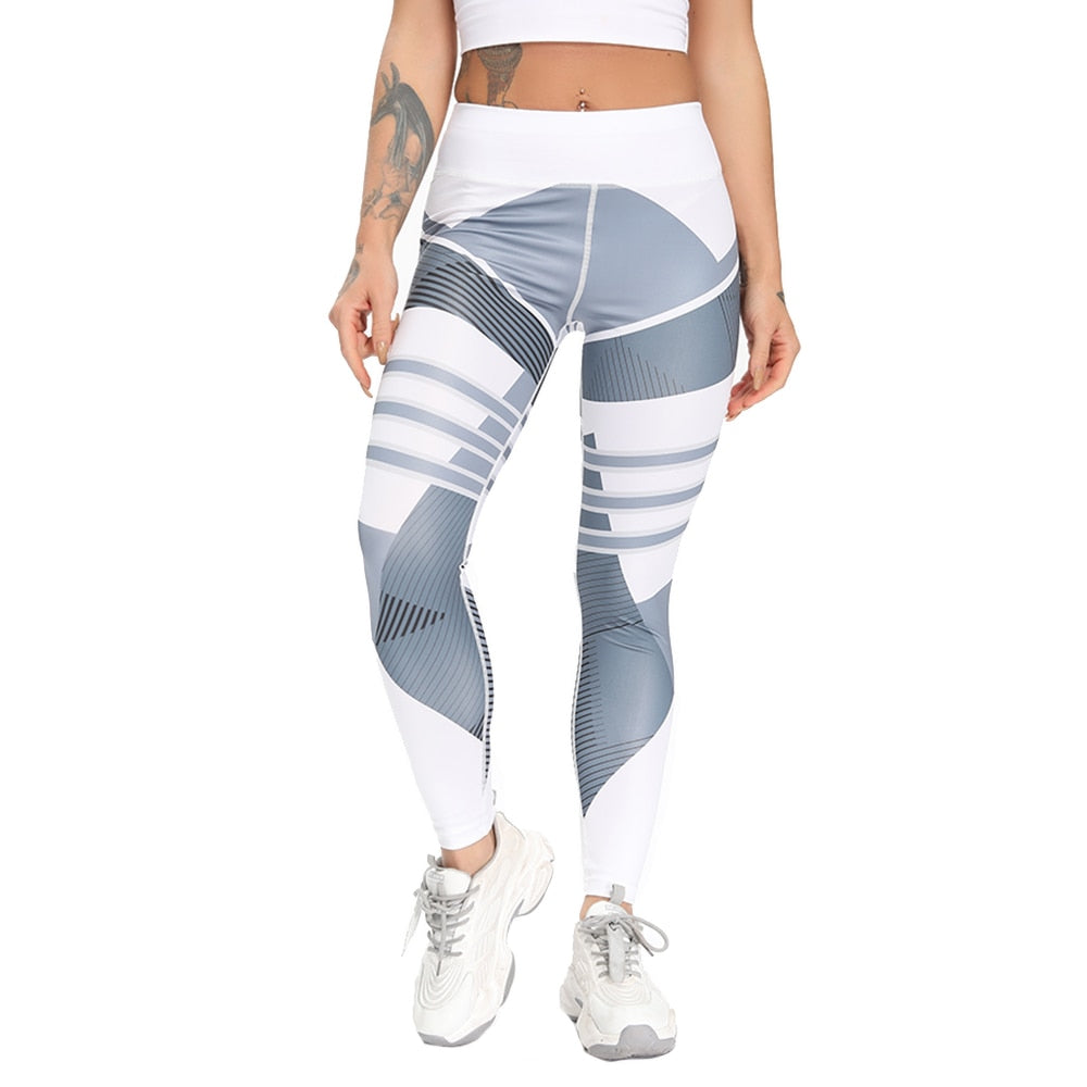 Leggings 2021 Sexy Fitness Yoga Sport Pants Push Up Women Gym Running Jegging Tights High Waist Print Pants Joggers Trousers