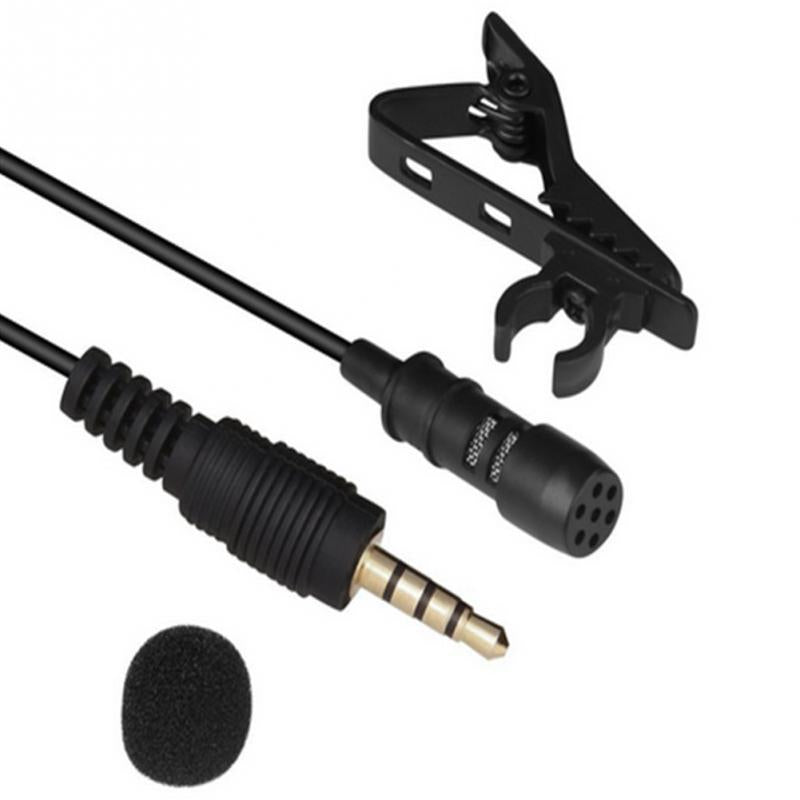 3.5 mm Microphone Clip Tie Collar for Mobile Phone Speaking in Lecture 1.5m/3m Bracket Clip Vocal Audio Lapel Microphone