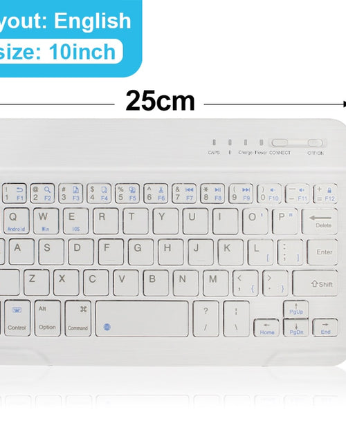 Load image into Gallery viewer, Mini Wireless Keyboard Bluetooth Keyboard For ipad Phone Tablet Russian Spainish Rechargeable keyboard For Android ios Windows
