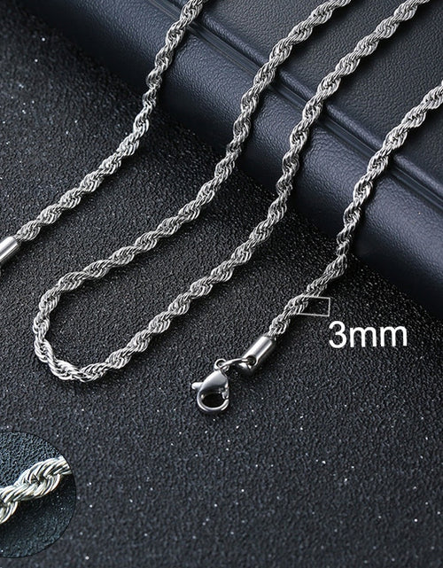 Load image into Gallery viewer, Cuban Chain Necklace for Men Women, Basic Punk Stainless Steel Curb Link Chain Chokers,Vintage Gold Tone Solid Metal Collar
