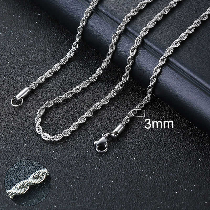 Cuban Chain Necklace for Men Women, Basic Punk Stainless Steel Curb Link Chain Chokers,Vintage Gold Tone Solid Metal Collar