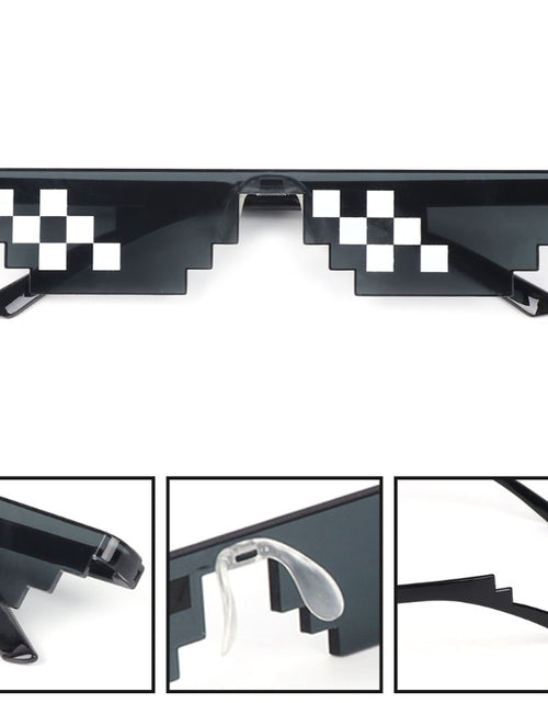 Load image into Gallery viewer, Thug Life Glasses Deal With It Glasses Pixel Women Men Black Mosaic Sunglasses Kid Toys
